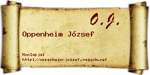 Oppenheim József névjegykártya